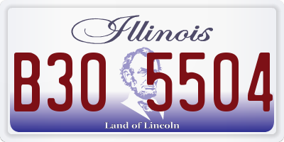 IL license plate B305504