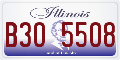 IL license plate B305508