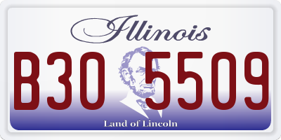 IL license plate B305509