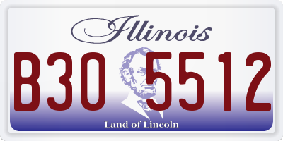 IL license plate B305512