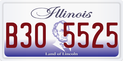 IL license plate B305525