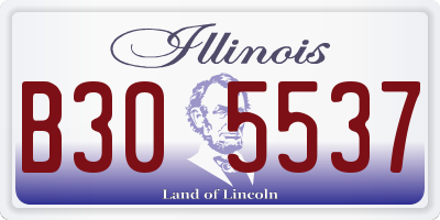 IL license plate B305537