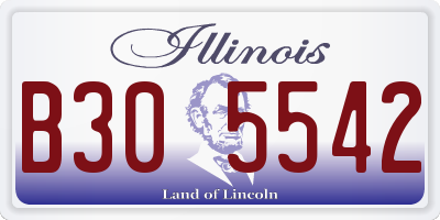 IL license plate B305542