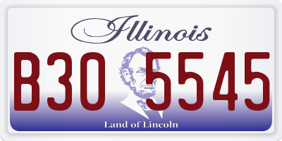 IL license plate B305545