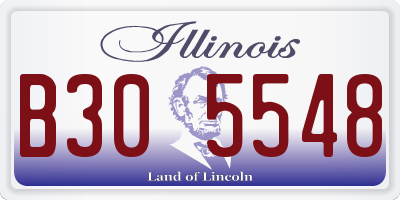 IL license plate B305548