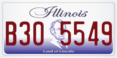 IL license plate B305549