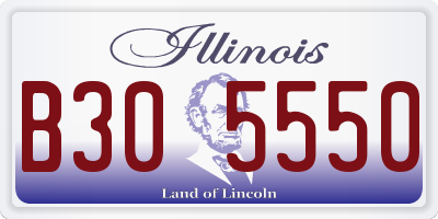 IL license plate B305550