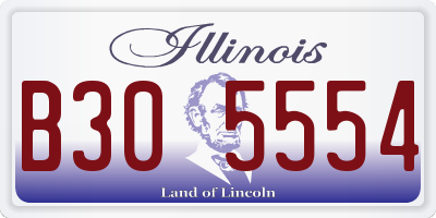 IL license plate B305554