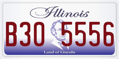 IL license plate B305556