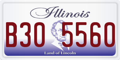 IL license plate B305560