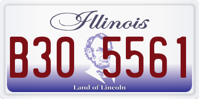 IL license plate B305561