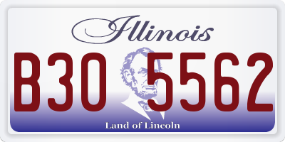IL license plate B305562