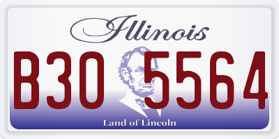 IL license plate B305564