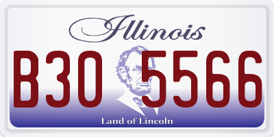 IL license plate B305566