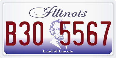 IL license plate B305567