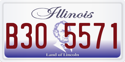 IL license plate B305571