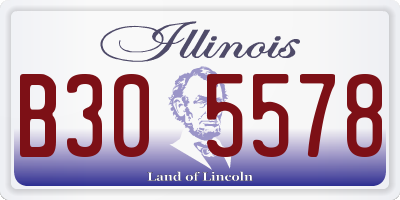 IL license plate B305578