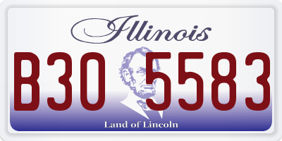 IL license plate B305583