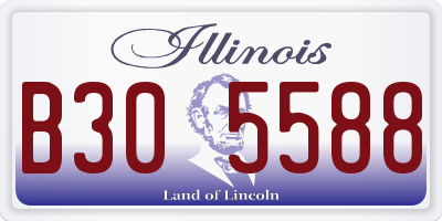 IL license plate B305588