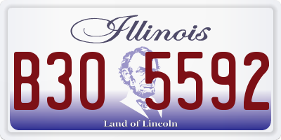 IL license plate B305592