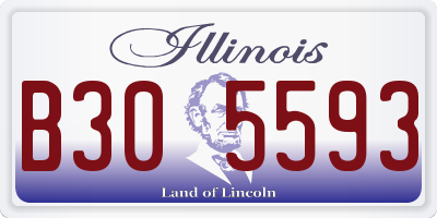 IL license plate B305593