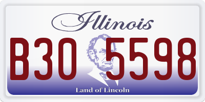 IL license plate B305598