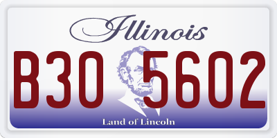IL license plate B305602