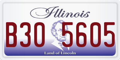 IL license plate B305605