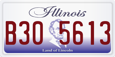 IL license plate B305613