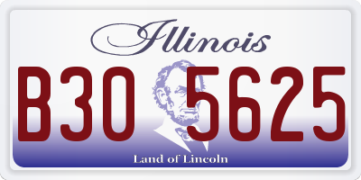 IL license plate B305625