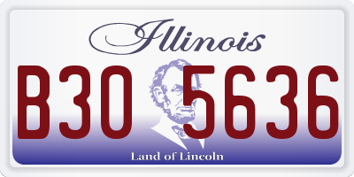 IL license plate B305636