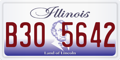 IL license plate B305642