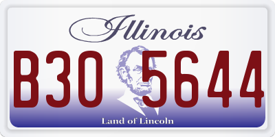 IL license plate B305644