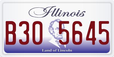 IL license plate B305645