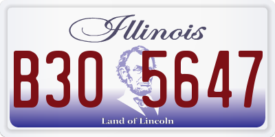 IL license plate B305647
