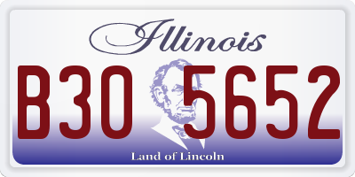 IL license plate B305652