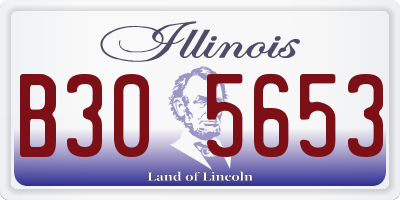 IL license plate B305653