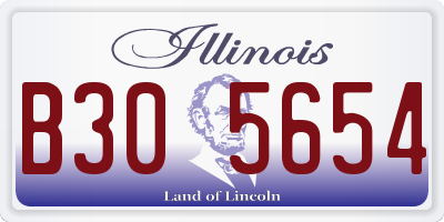 IL license plate B305654