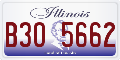 IL license plate B305662