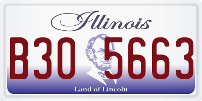 IL license plate B305663