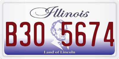 IL license plate B305674