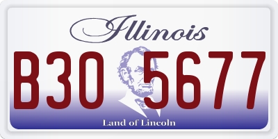 IL license plate B305677