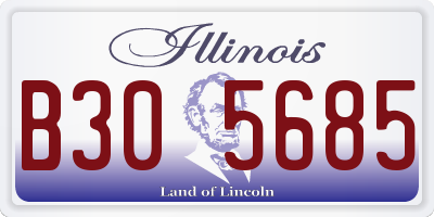 IL license plate B305685