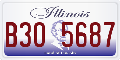 IL license plate B305687