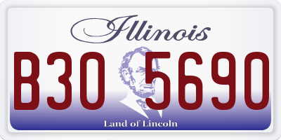 IL license plate B305690