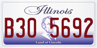 IL license plate B305692