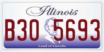 IL license plate B305693