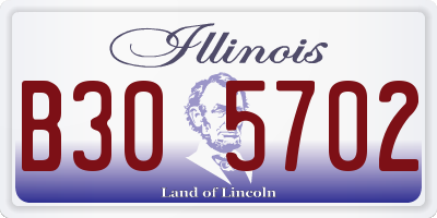 IL license plate B305702