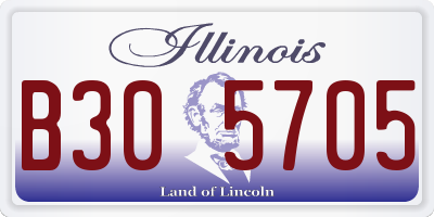 IL license plate B305705