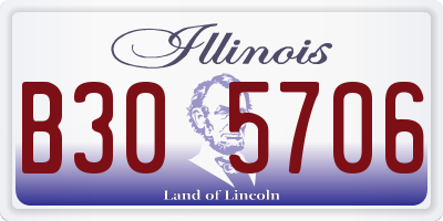 IL license plate B305706